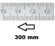 HORIZONTAL FLEXIBLE RULE CLASS II RIGHT TO LEFT 300 MM SECTION 13x0,5 MM<BR>REF : RGH96-D2300B0M0